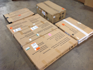 Lot of Husky Garage items various - shelves cabinets customer returns see pictures