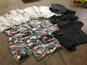 Lot of assorted Milwaukee Shirts various sizes and styles not used see pictures