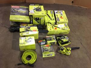 Lot of assorted Ryobi Tools vrious types models and conditions review pictures