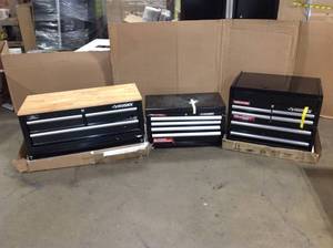 Lot of assorted Husky cabinets various mo0dels and conditions customer returns see pictures