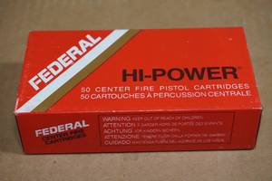 50 Federal Hi-Power 9mm Luger 124 Gr Metal Case Ammo