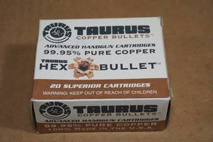 20 Taurus .45 ACP 185 Gr Copper Hex HP Ammo