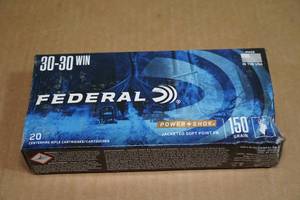 20 Federal Power Shok .30-30 Win 150 Gr JSP FN Ammo