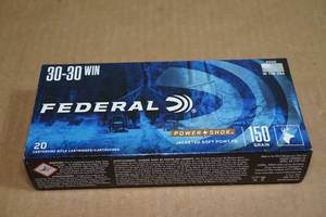 20 Federal Power Shok .30-30 Win 150 Gr JSP FN Ammo