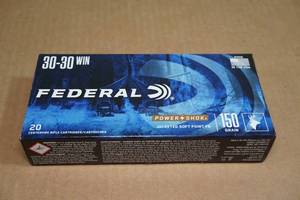 20 Federal Power Shok .30-30 Win 150 Gr JSP FN Ammo