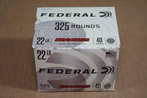 325 Federal Automatch .22 LR 40 Gr Solid Ammo