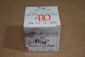 25 B&P Heavy Dove & Quail .410 Gauge 2-12 8 Shot Shotshells