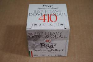 25 B&P Heavy Dove & Quail .410 Gauge 2-12 8 Shot Shotshells