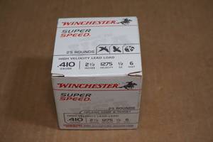 25 Winchester Super Speed .410 Gauge 2-12 6 Shot Shotshells
