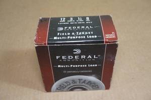 24 Federal Field and Target 12 Gauge 2-34 8 Shot Shotshells