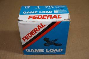 25 Federal Game Load 12 Gauge 2-34 7-12 Shot Shotshells