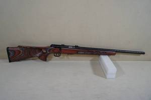 Savage 93 Bolt-Action .22 WMR Rifle with Boyds Hardwood Thumbhole Stock