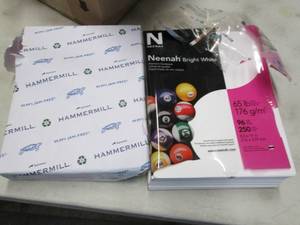 lot 4 image: Neenah Bright White Card Stock, Rea...