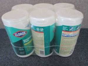 lot 48 image: 6 - 75 Ct Canisters Clorox Disinfec...