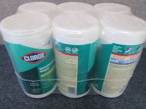 lot 51 image: 6 - 75 Ct Canisters Clorox Disinfec...