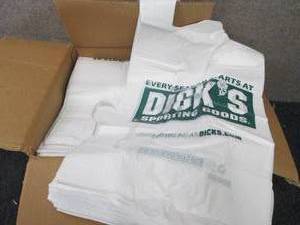 lot 55 image: Case of 1000 Branded Plastic Mercha...