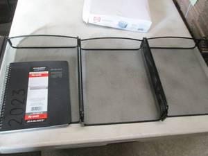 lot 67 image: 3 Wire Mesh Trays ,2023 Planner, Fi...