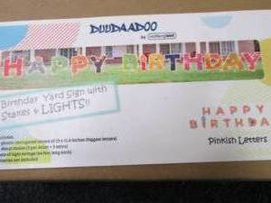 lot 151 image: Birthday Yard Signs with Stakes & L...