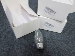 lot 180 image: 3- 6pks 40 W Torpedo Bulbs...