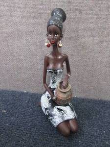 lot 242 image: African Woman Figurine...