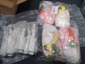 lot 244 image: 3 Hanging Snowmen, 2- 2pks Easter G...