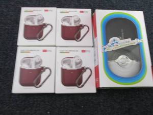 lot 246 image: 4 Airpod Cases, Mini Fan...