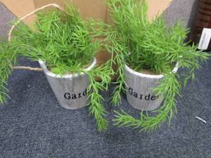 lot 252 image: 2 Faux Plants in Pots...
