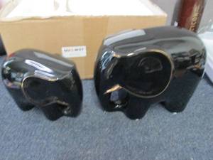 lot 262 image: 2 Ceramic Elephants...