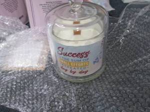 lot 263 image: Glass Domed Soy Candle...