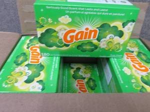 lot 314 image: Case of 6- 180 ct Gain Dryer Sheets...