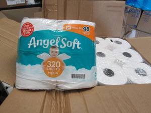 lot 349 image: 4- 12pks Angel Soft Mega Rolls Toil...