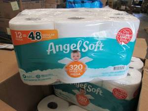 lot 350 image: 4- 12pks Angel Soft Mega Rolls Toil...