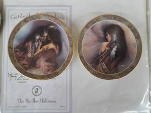 lot 621 image: Lot of (2) White Feather, The Embrace by Lee Bogle Collectors Plates