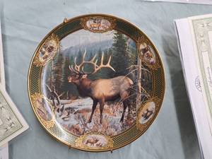lot 611 image: Elk by Don Kloetzke Limited Edition Collectors Plate