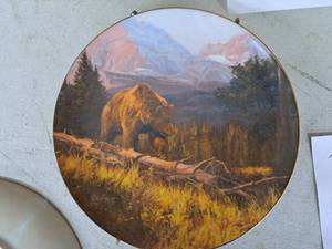 lot 659 image: Glacier Grizzly by Julie Jeppsen Limited Edition Collectors Plate