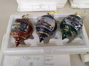 lot 719 image: Lot of (3) Sweet Memories, Evening with Friends and America,America by Terry Redlin Collectors Ornaments