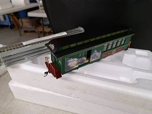 lot 875 image: Bringing Home The Tree by Thomas Kincade Collectors Train
