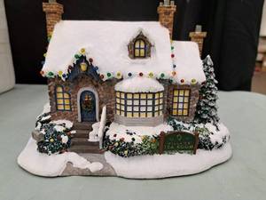 lot 852 image: Hawthorne Village Village Tea Room by Thomas Kincade Sculpture