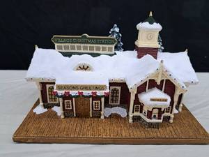 lot 855 image: Hawthorne Village Village Christmas Station by Thomas Kincade Sculpture