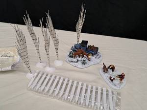 lot 856 image: Hawthorne Village Truck and Deer by Terry Redlin Sculpture