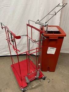 MSRP $700 Covidien Sharps Cart Sharps Container Cart For Larger Quantity Disposal Of Needles - Like New Condition&nbsp