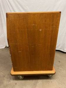 Wood 3 Drawer Mobile Cart Podium&nbsp