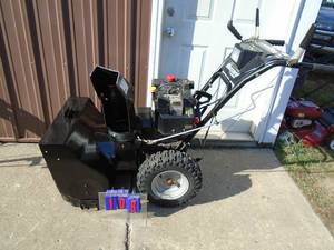 Blizzard by Murray 8 hp snow blower. Electric start. Good used condition. Tested & works. As shown.