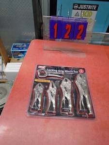 New 5 piece locking plier set. As shown.
