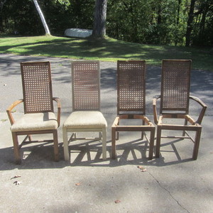 lot 110 image: Cane Backed Dining Chairs