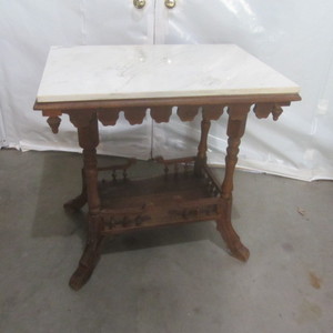 lot 8 image: Marble Top Table