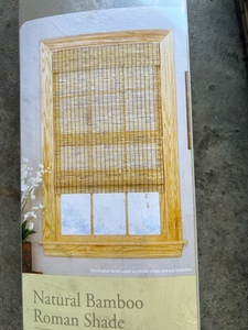 lot 130 image: Bamboo Roman Shades
