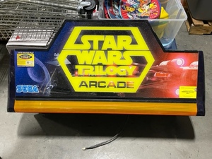 lot 19 image: Star Wars Trilogy Arcade Game Top Section