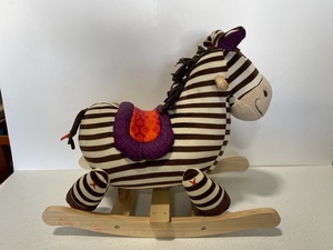 lot 24 image: Wooden Rocking Zebra