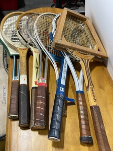 lot 49 image: Vintage Tennis Rackets